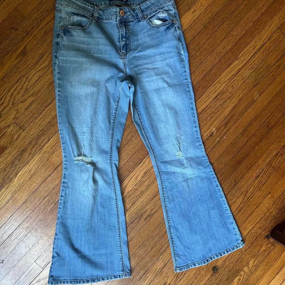 1822 Denim Light Blue Flare Jeans Sz 10P
